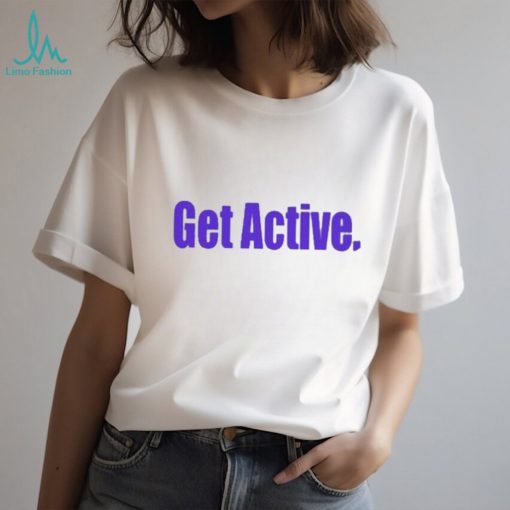 Dwayne taylor jr wearing get active 2023 shirt