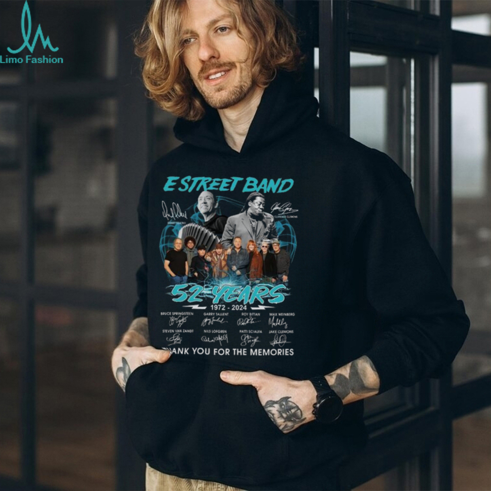 E Street Band 52 Years 1972 – 2024 Thank You For The Memories Unisex T Shirt E Street Band 52 Years 1972 – 2024 Thank You For The Memories Unisex T Shirt
