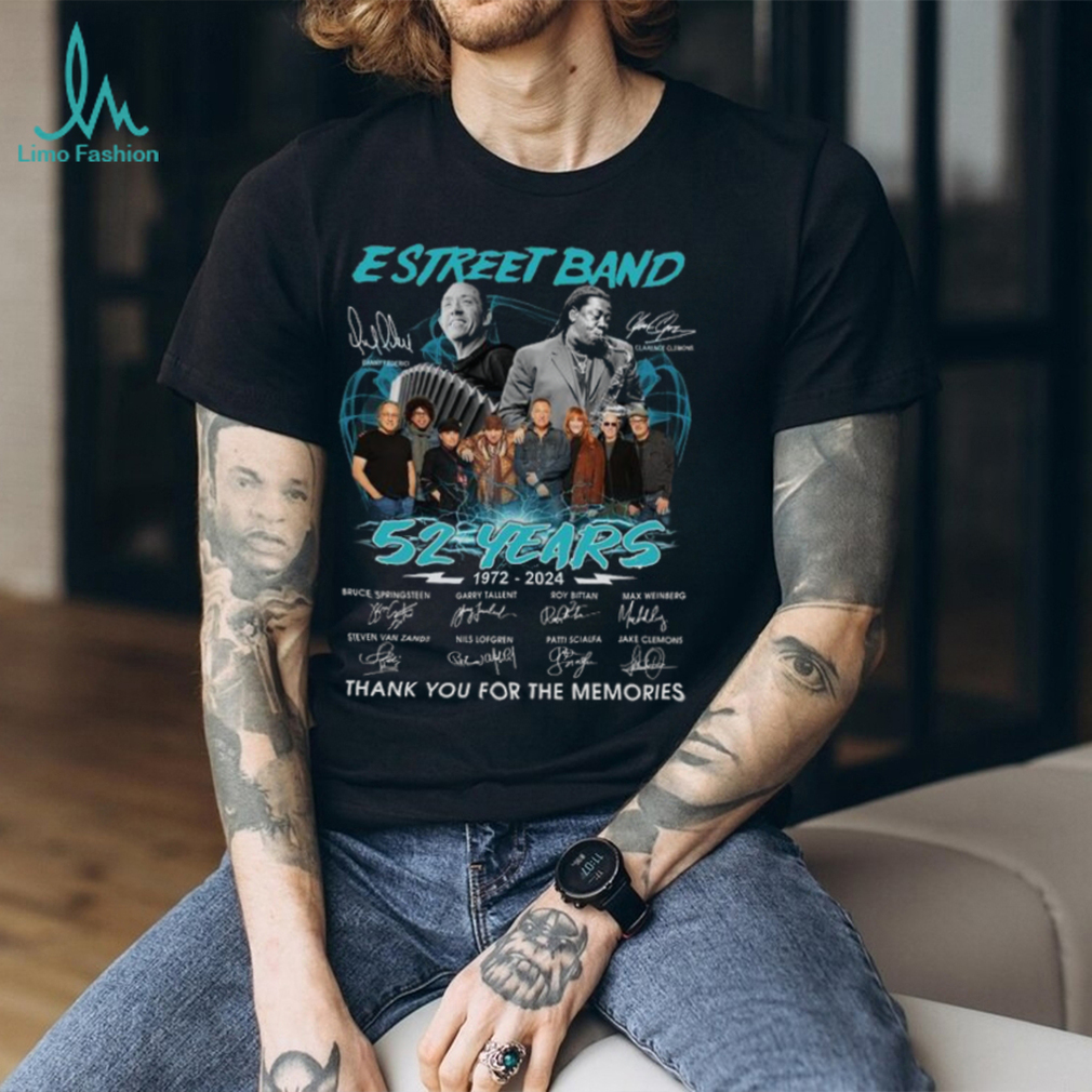E Street Band 52 Years 1972 – 2024 Thank You For The Memories Unisex T Shirt E Street Band 52 Years 1972 – 2024 Thank You For The Memories Unisex T Shirt