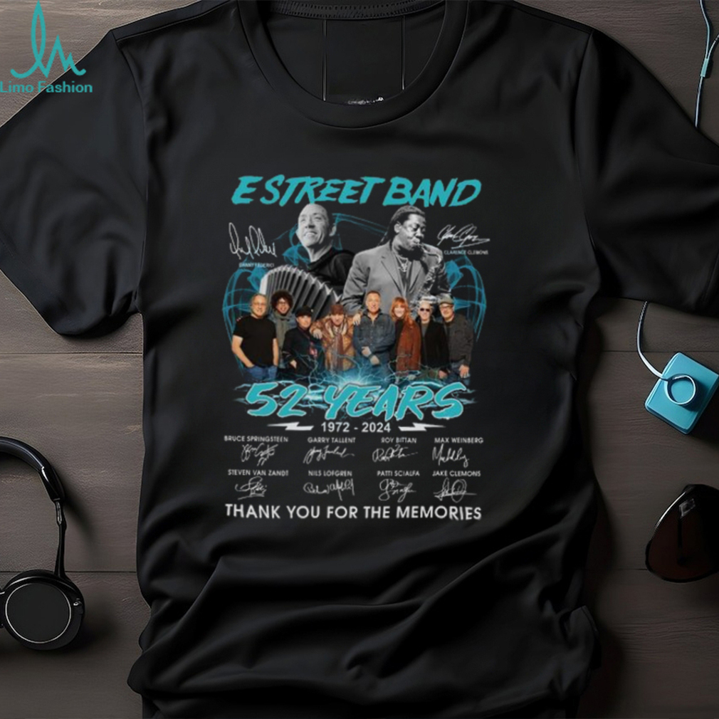 E Street Band 52 Years 1972 – 2024 Thank You For The Memories Unisex T Shirt E Street Band 52 Years 1972 – 2024 Thank You For The Memories Unisex T Shirt
