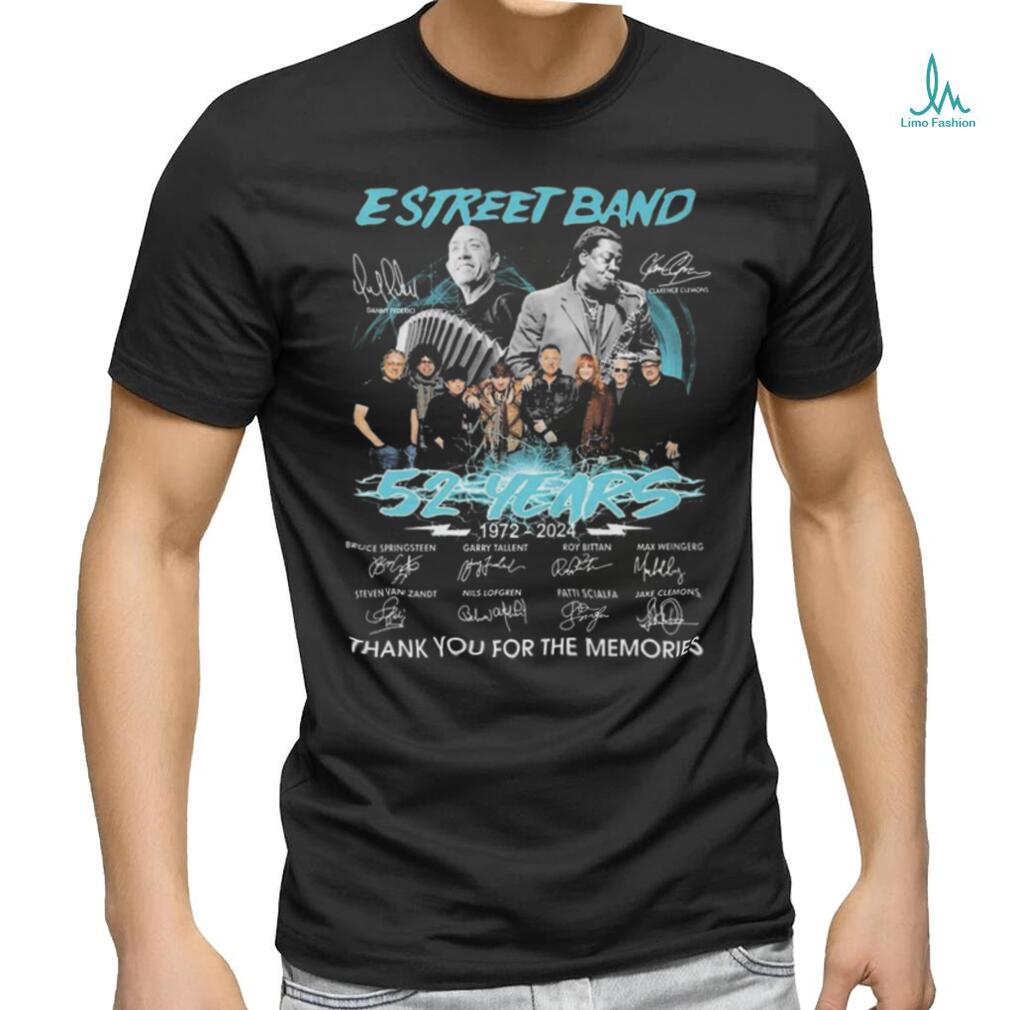 E Street Band And Bruce Springsteen 52 Years 1972 2024 Memories T Shirt E Street Band And Bruce Springsteen 52 Years 1972 2024 Memories T Shirt