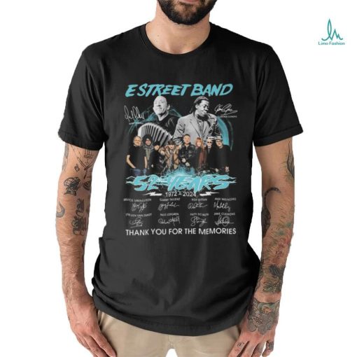 E Street Band And Bruce Springsteen 52 Years 1972 2024 Memories T Shirt