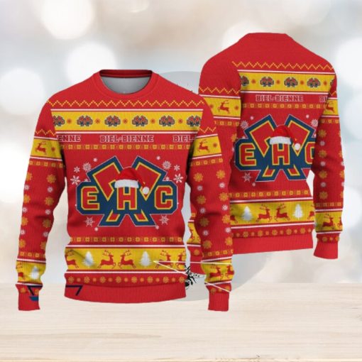 EHC Biel Vacation National League Und Swiss League 3D Ugly Christmas Sweaters For Fans Gift