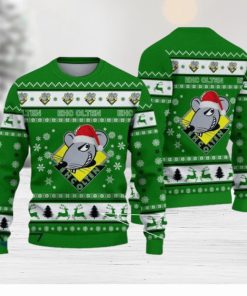 Minnesota Wild Christmas Santa Bear Knitted 3D Sweater Custom