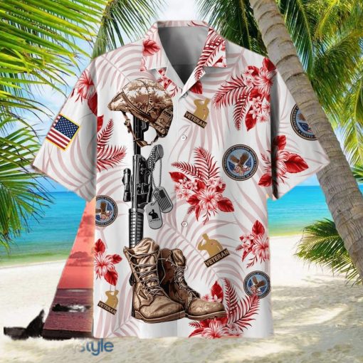 Eagle’s presence symbolizes liberty US Veteran Honoring All Who Served Veteran Hawaiian Shirt