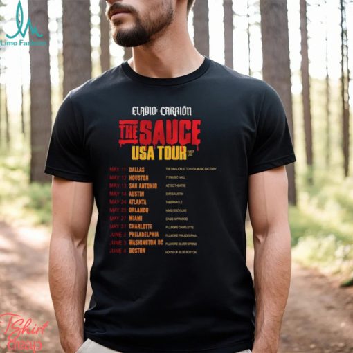 Eladio Carrion The Sauce USA Tour Merch, Rapper Eladio Carrion 2023 Concert Shirt, Eladio Carrion Tour Dates 2023 Shirt