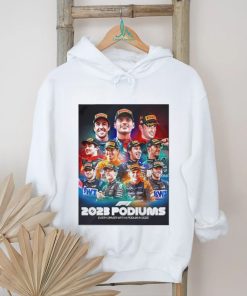 Eleven drivers have stood on the podiums in 2023 shirt