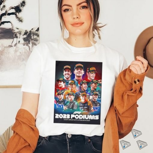 Eleven drivers have stood on the podiums in 2023 shirt