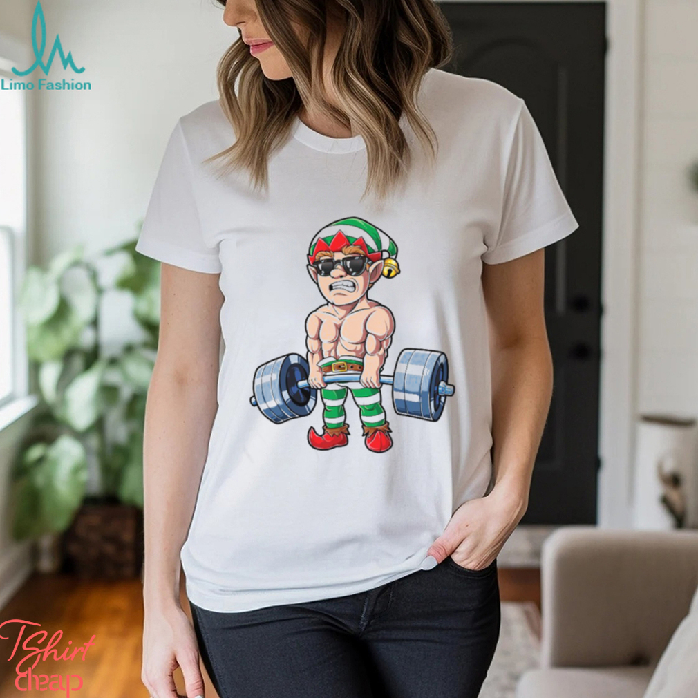 Fitness Christmas shirt Santa Deadlift Gym Xmas Men Gifts