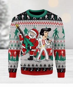 Elvis With Santa Christmas Ugly Christmas Sweater