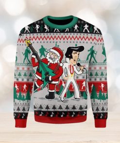 Elvis With Santa Christmas Ugly Christmas Sweater