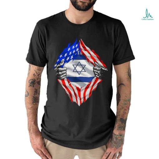 Eric Rubin Usa Israel Flag American Israeli Roots Jewish shirt