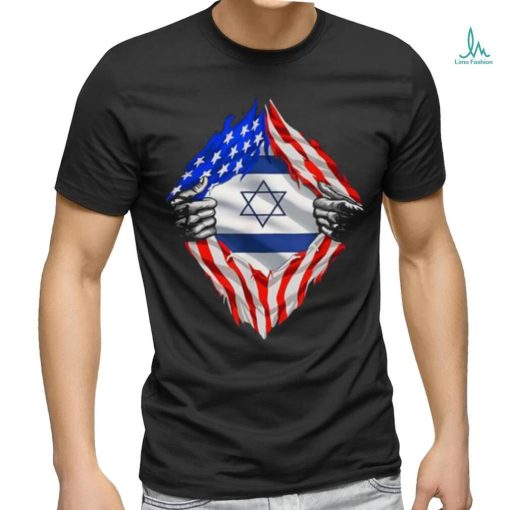 Eric Rubin Usa Israel Flag American Israeli Roots Jewish shirt