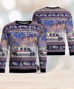 Escalon Community Ambulance AOP Ugly Sweater Gift For Christmas