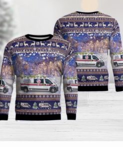 Escalon Community Ambulance AOP Ugly Sweater Gift For Christmas