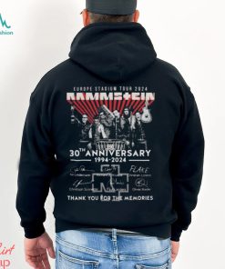 Europe Stadium Tour 2024 Rammstein Merch, Rammstein 30th Anniversary 1994 – 2024 Thank You For The Memories Signatures Shirt T Shirt Hoodie