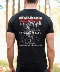 Europe Stadium Tour 2024 Rammstein Merch, Rammstein 30th Anniversary 1994 – 2024 Thank You For The Memories Signatures Shirt T Shirt Hoodie