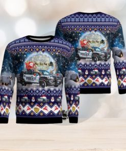 Everett Police Department 2016 Ford Police Interceptor Utility SUV Christmas AOP Ugly Sweater Gift For Christmas