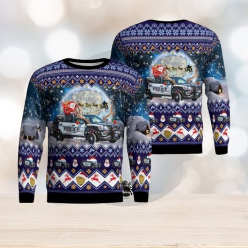 Everett Police Department 2016 Ford Police Interceptor Utility SUV Christmas AOP Ugly Sweater Gift For Christmas