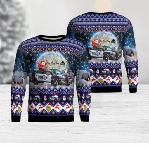 Everett Police Department 2016 Ford Police Interceptor Utility SUV Christmas AOP Ugly Sweater Gift For Christmas