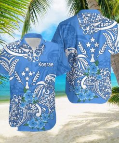 FSM Kosrae State Hawaiian Shirt Polynesian Floral Tribal