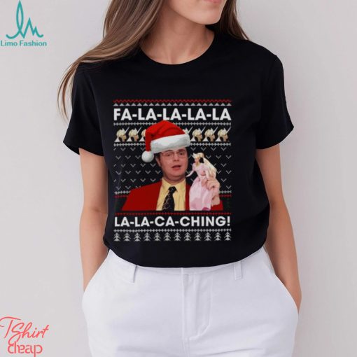 Fa La La La La La La Ca Ching Dwight Schrute Christmas Vintage shirt