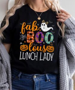 Fab Boo Lous Lunch Lady Cute Ghost Pumpkin Funny Halloween T Shirt, hoodie, sweater, long sleeve and tank top Fab Boo Lous Lunch Lady Cute Ghost Pumpkin Funny Halloween T Shirt