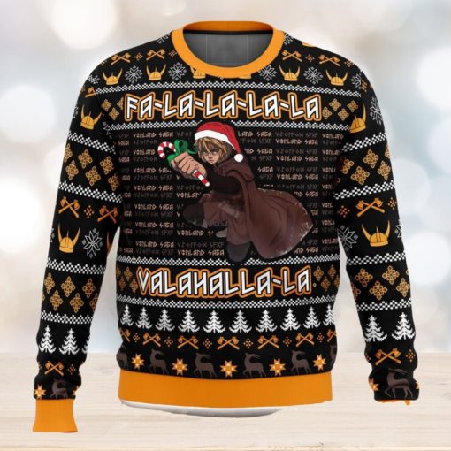 Falalala Valahalla Vinland Saga 3D Ugly Christmas Sweater Unisex Christmas Sweater For Men And Women