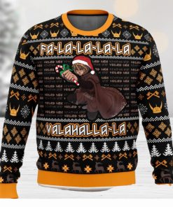 Falalala Valahalla Vinland Saga 3D Ugly Christmas Sweater Unisex Christmas Sweater For Men And Women