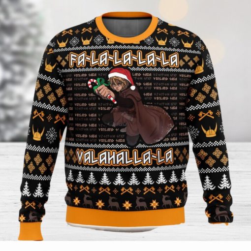 Falalala Valahalla Vinland Saga 3D Ugly Christmas Sweater Unisex Christmas Sweater For Men And Women