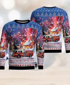 Falconer Fire Department AOP Ugly Sweater Gift For Christmas