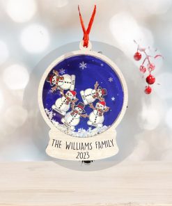 Family Personalized Christmas Shaker Ornament Gift For Family Christmas Gift