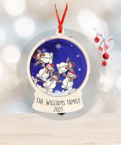 Family Personalized Christmas Shaker Ornament Gift For Family Christmas Gift