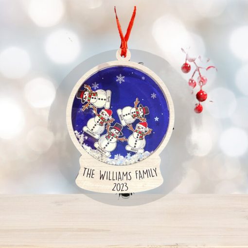 Family Personalized Christmas Shaker Ornament Gift For Family Christmas Gift