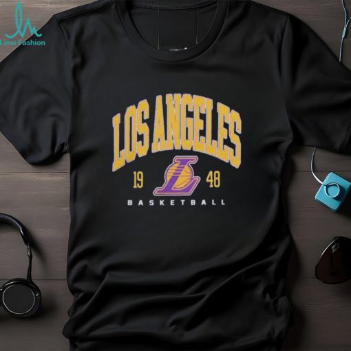 Fanatics Branded Heather Charcoal Los Angeles Lakers Foul Trouble Snow Wash Raglan Pullover shirt