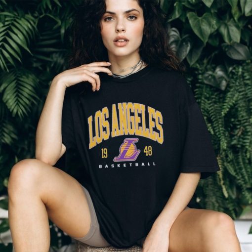 Fanatics Branded Heather Charcoal Los Angeles Lakers Foul Trouble Snow Wash Raglan Pullover shirt