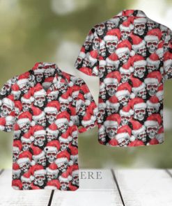 Fashionable Christmas Skulls Hawaiian Shirt