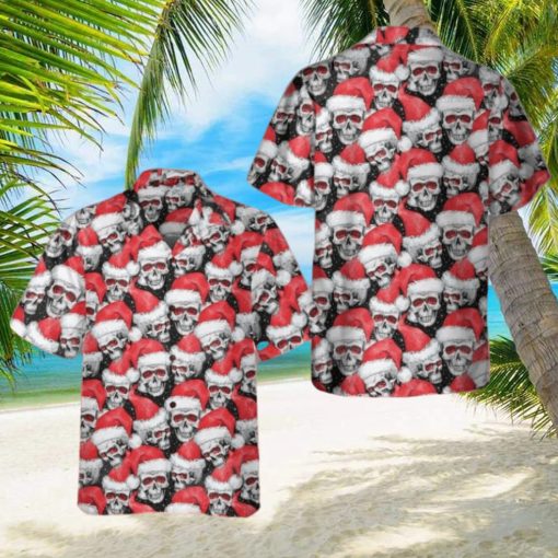 Fashionable Christmas Skulls Hawaiian Shirt