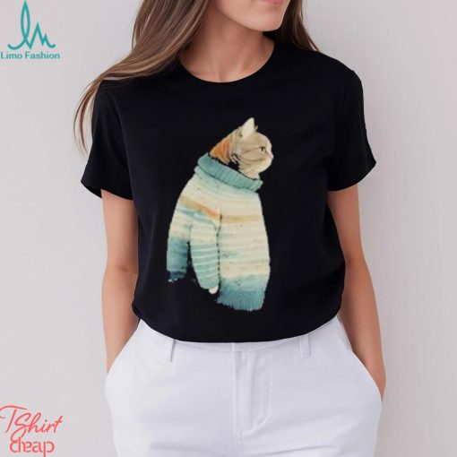 Fat Gray Cat In Shirt