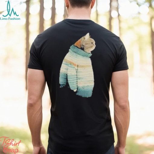 Fat Gray Cat In Shirt