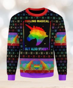 Feeling Magical But Also Stabby Ugly Christmas Sweater