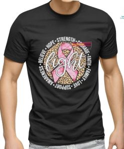 Fight Breast Cancer Pink Cancer Ribbon Leopard Breast Cancer Shirt