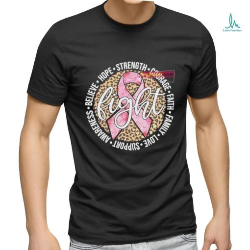 Fight Breast Cancer Pink Cancer Ribbon Leopard Breast Cancer Shirt