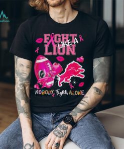 Fight like a Lion nobody fights alone Breast Cancer shirt