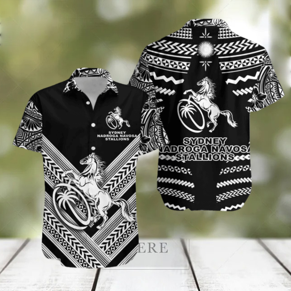 Fiji Rugby Hawaiian Shirt Sydney Nadroga Navosa Stallions Creative Style Black Fiji Rugby Hawaiian Shirt Sydney Nadroga Navosa Stallions Creative Style Black