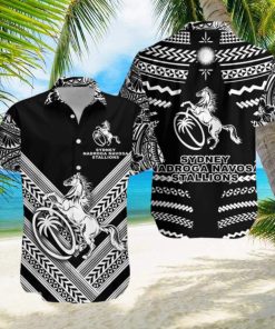 Fiji Rugby Hawaiian Shirt Sydney Nadroga Navosa Stallions Creative Style Black