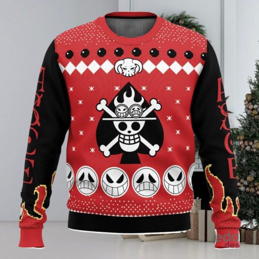 Fire Fist Ace Portgas D. Ace One Piece 3D Ugly Christmas Sweater Christmas Gift Ideas Party Gift