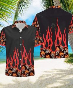 Fire Skull 3D Hawaiian Shirt