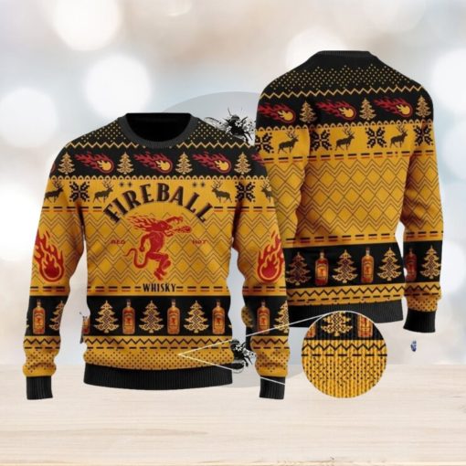 Fireball Cinnamon Christmas Wool Ugly Knitted Christmas Sweatshirt