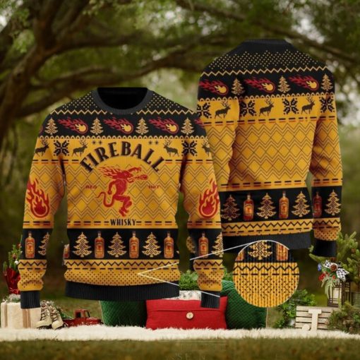 Fireball Cinnamon Christmas Wool Ugly Knitted Christmas Sweatshirt